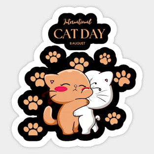 International Cat Day Sticker